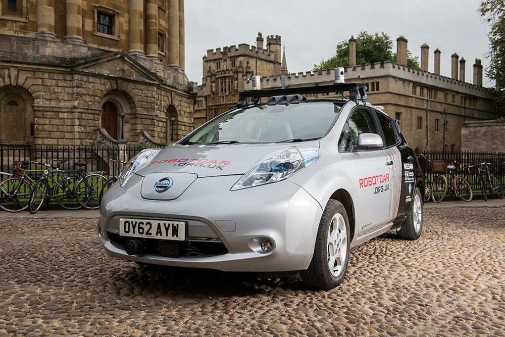 Robot car autonomous vehicle. 