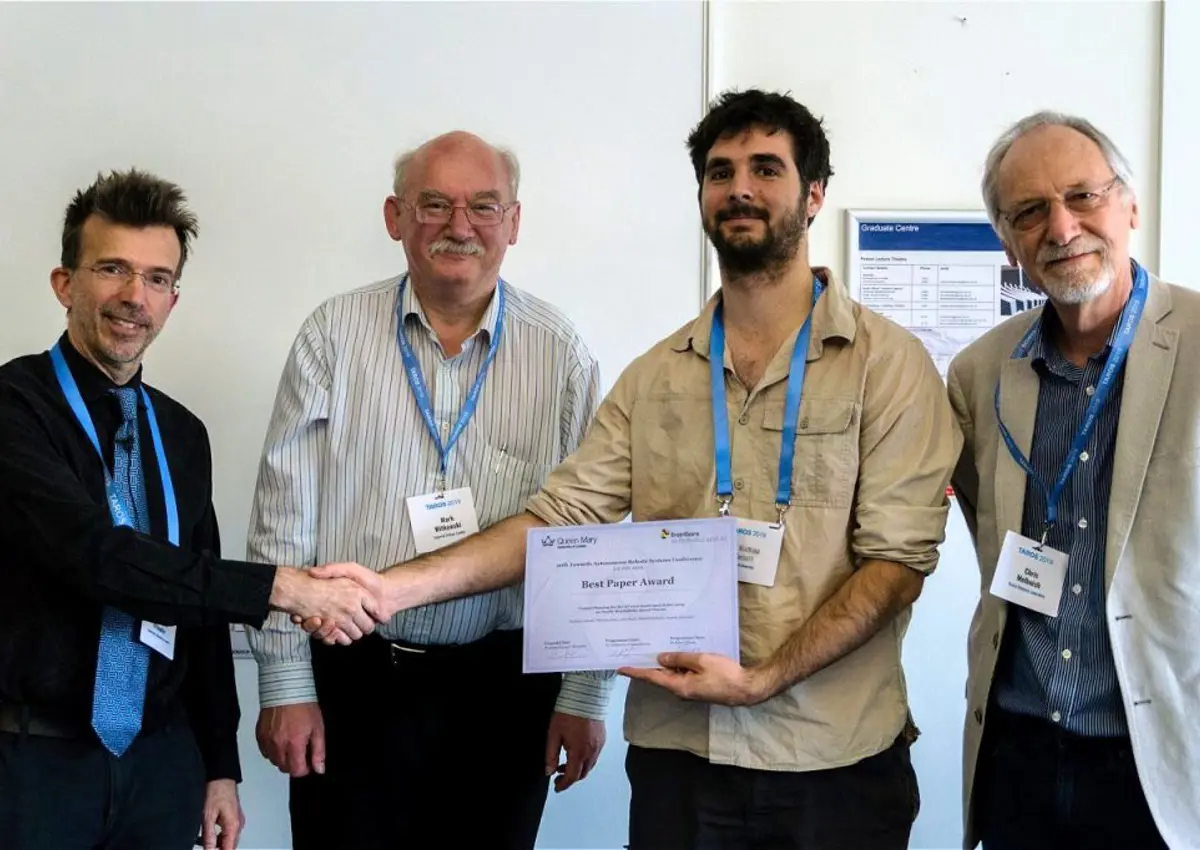 ORI’s Dr. Mathieu Geisert Awarded Best Paper at TAROS 2019