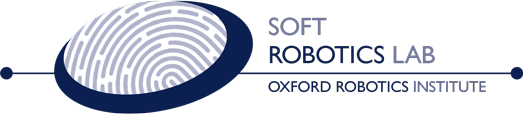 Soft Robotics Lab oval logo. 