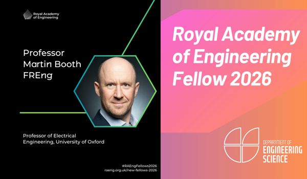 Professor Martin Booth one of the Royal Academy of Engineering’s 75 new Fellows 