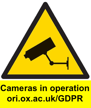 Cameras in operation sign