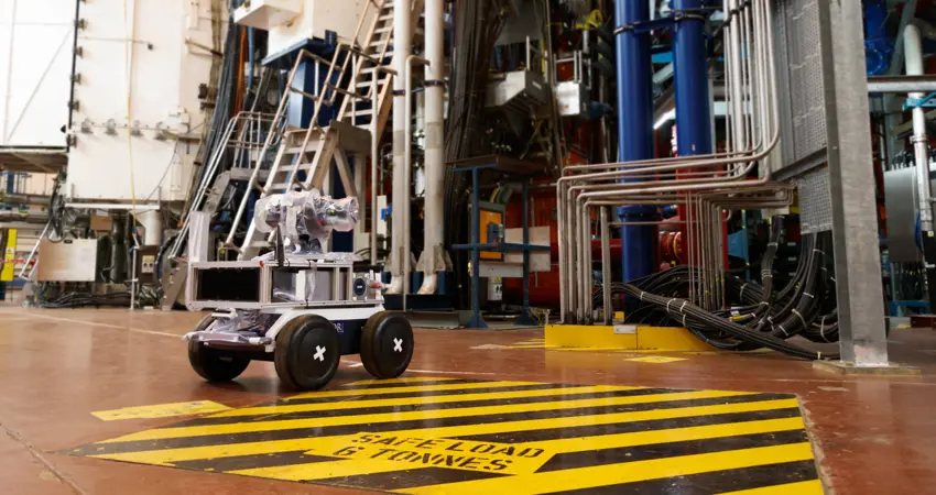 Robot parked and scanning