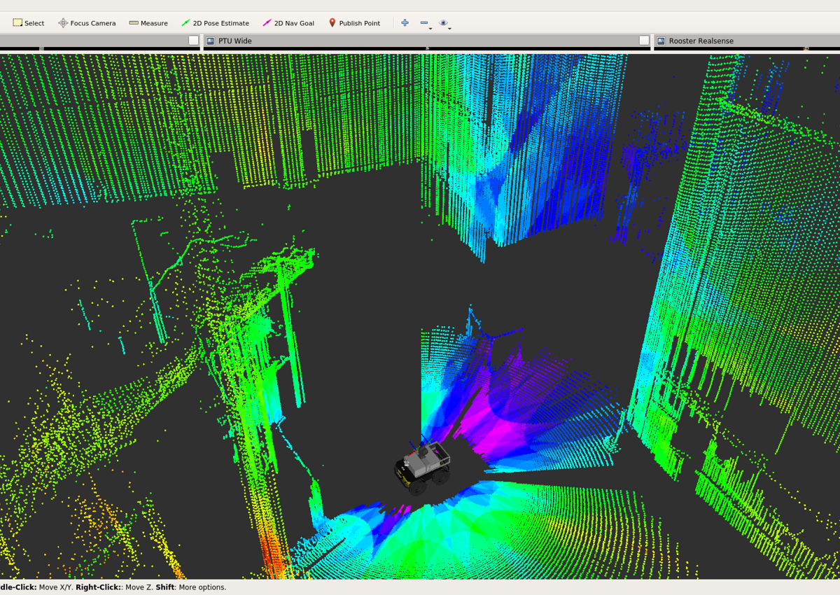Pointcloud showing radiation map