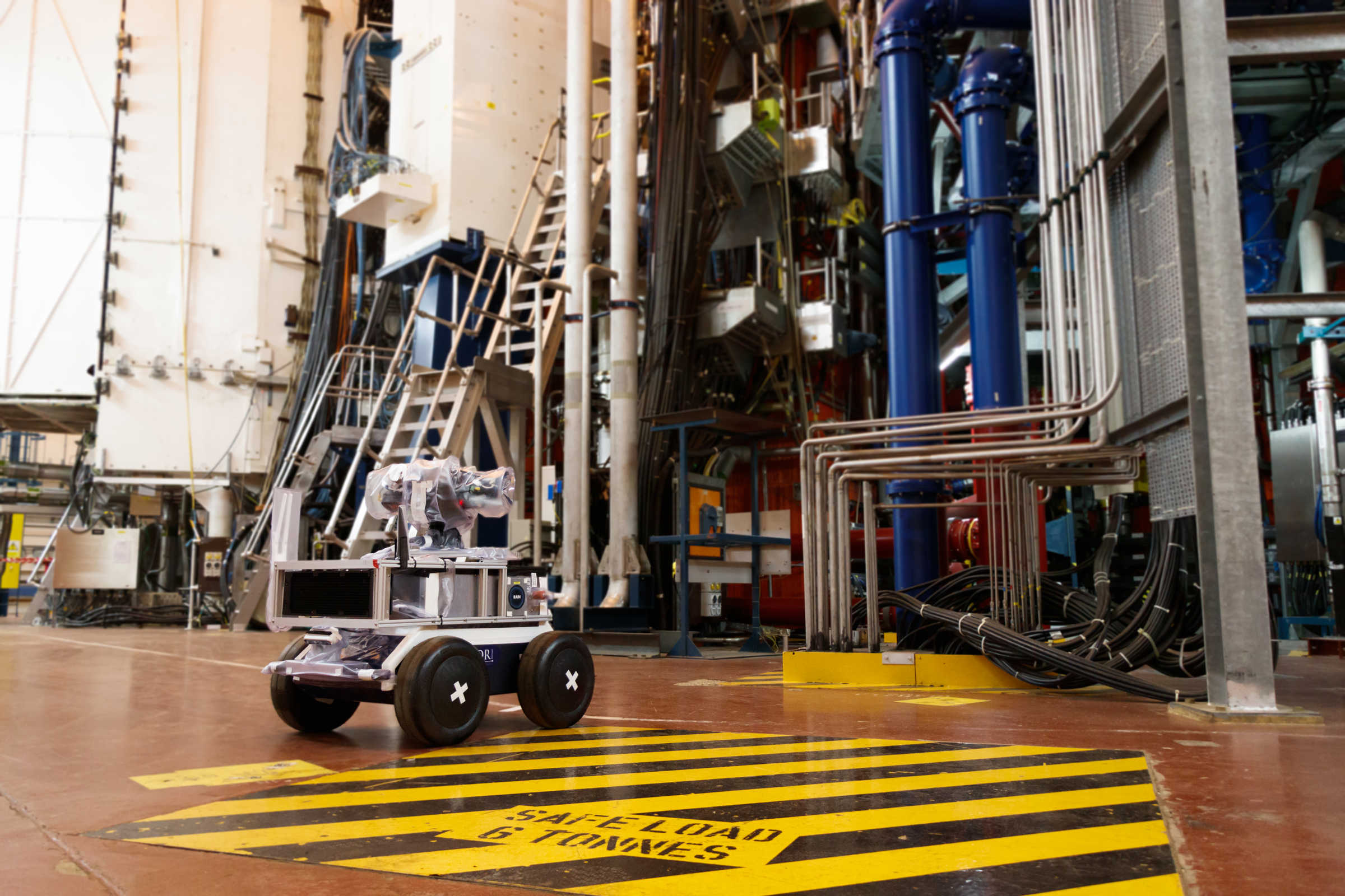 Robot parked and scanning